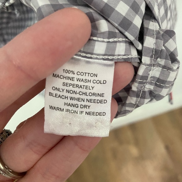 UNTUCKIT Grey/White Gingham Button Down Shirt - Picture 4 of 5